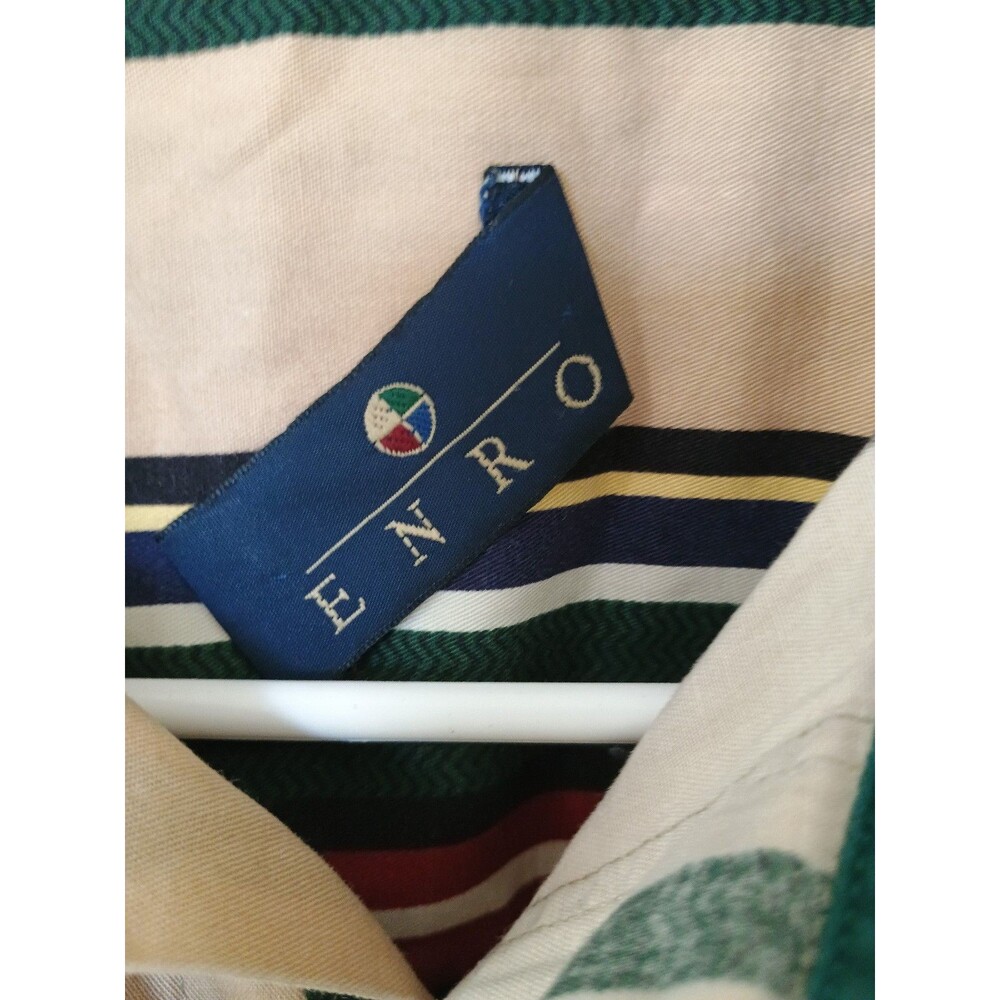 Vintage Enro Shirt Large Multicolor 100% Cotton ButtonLong Sleeve Wrangler Style - Picture 3 of 5